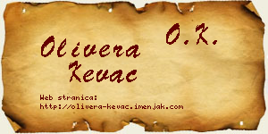 Olivera Kevac vizit kartica